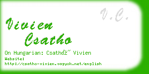 vivien csatho business card